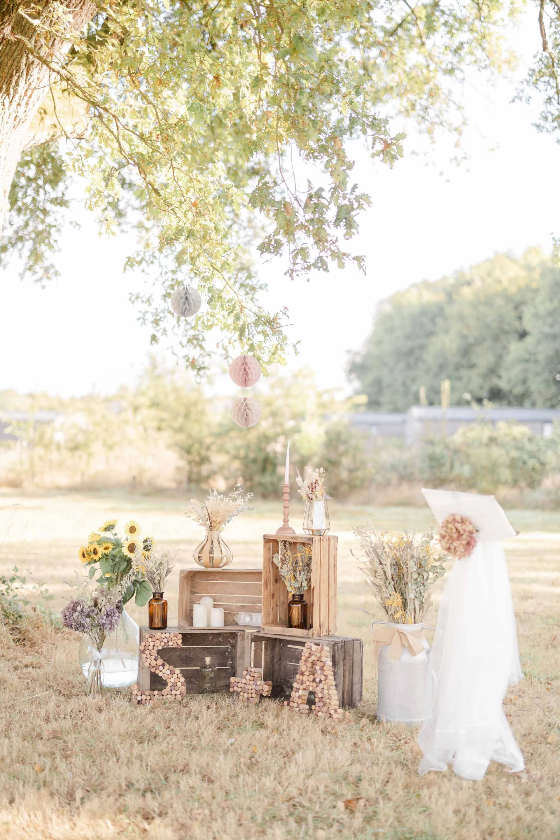 événement composition florale gris mariage fleurs